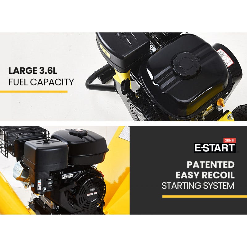 MICHIGAN Petrol Wood Chipper | 8HP 208CC | Commercial Tree Mulcher | Raptor 1000