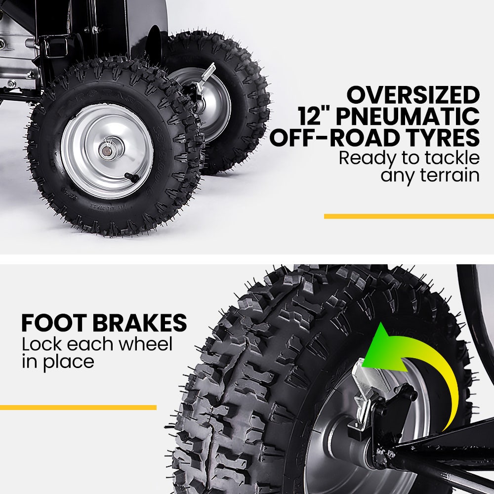 MICHIGAN Petrol Wood Chipper Shredder | 7HP 212CC | Commercial Tree Mulcher | Raptor 950