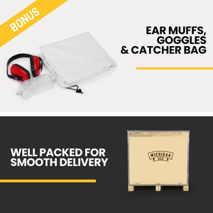 MICHIGAN Petrol Wood Chipper Shredder | 7HP 212CC | Commercial Tree Mulcher | Raptor 950