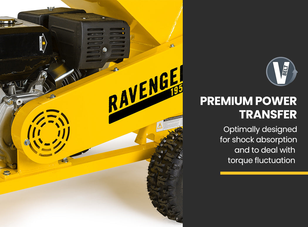 MICHIGAN Petrol Wood Chipper | 18HP 420CC | Towable Commercial Tree Mulcher | Ravenger 1950