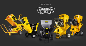 MICHIGAN Petrol Wood Chipper | 18HP 420CC | Towable Commercial Tree Mulcher | Ravenger 1950