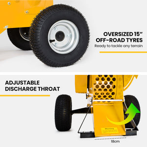 MICHIGAN Petrol Wood Chipper | 18HP 420CC | Commercial Tree Mulcher | Electric Key Start | Ravenger 1850