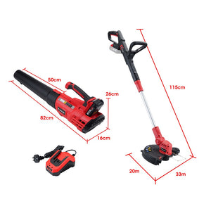 BAUMR-AG Cordless Line Trimmer & Leaf Blower Combo Kit | 20V Electric Whipper Snipper | Battery & Charger Included