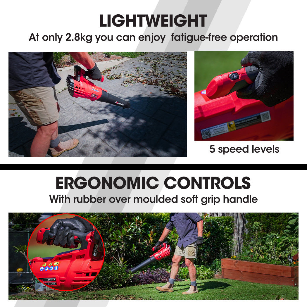 BAUMR-AG Cordless Line Trimmer & Leaf Blower Combo Kit | 20V Electric Whipper Snipper | Battery & Charger Included