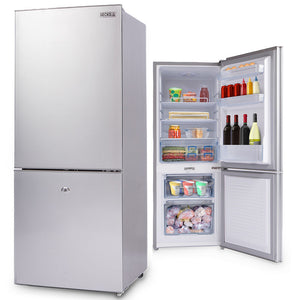 GECKO 139L Upright Portable Fridge/Freezer | 12V/24V/240V for Motorhome & Caravan | Silver