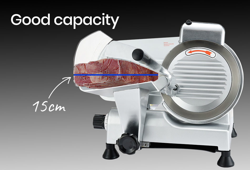 EUROCHEF Commercial Meat Slicer | 8" Blade | 280W | Electric Deli Cutter | 200mm