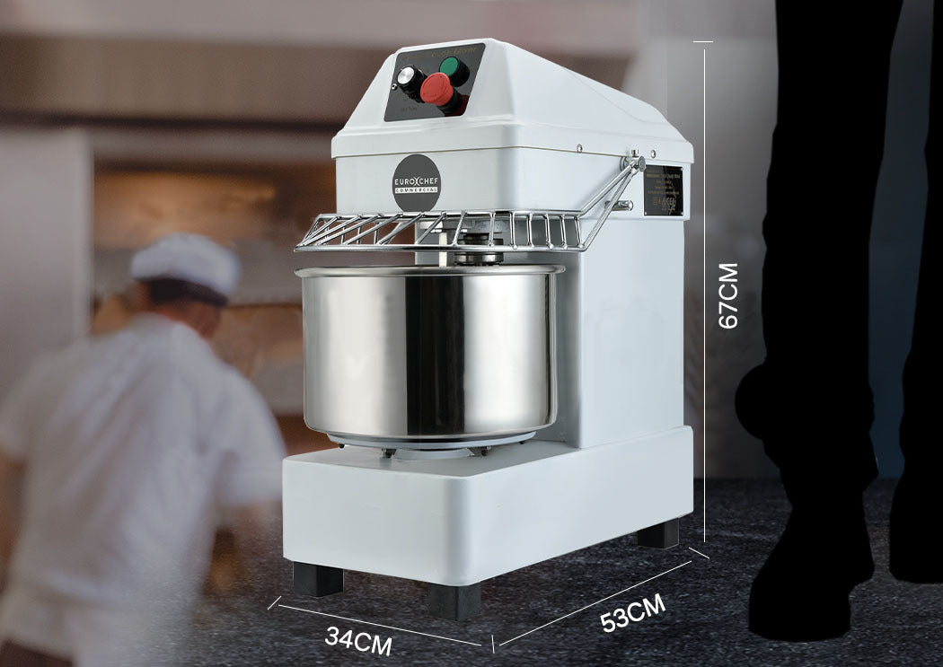 EUROCHEF Spiral Dough Mixer | 10L | Commercial Bakery Kneader