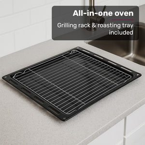 EuroChef 80L Oven Fan Forced Wall Built in Electric Stainless Steel