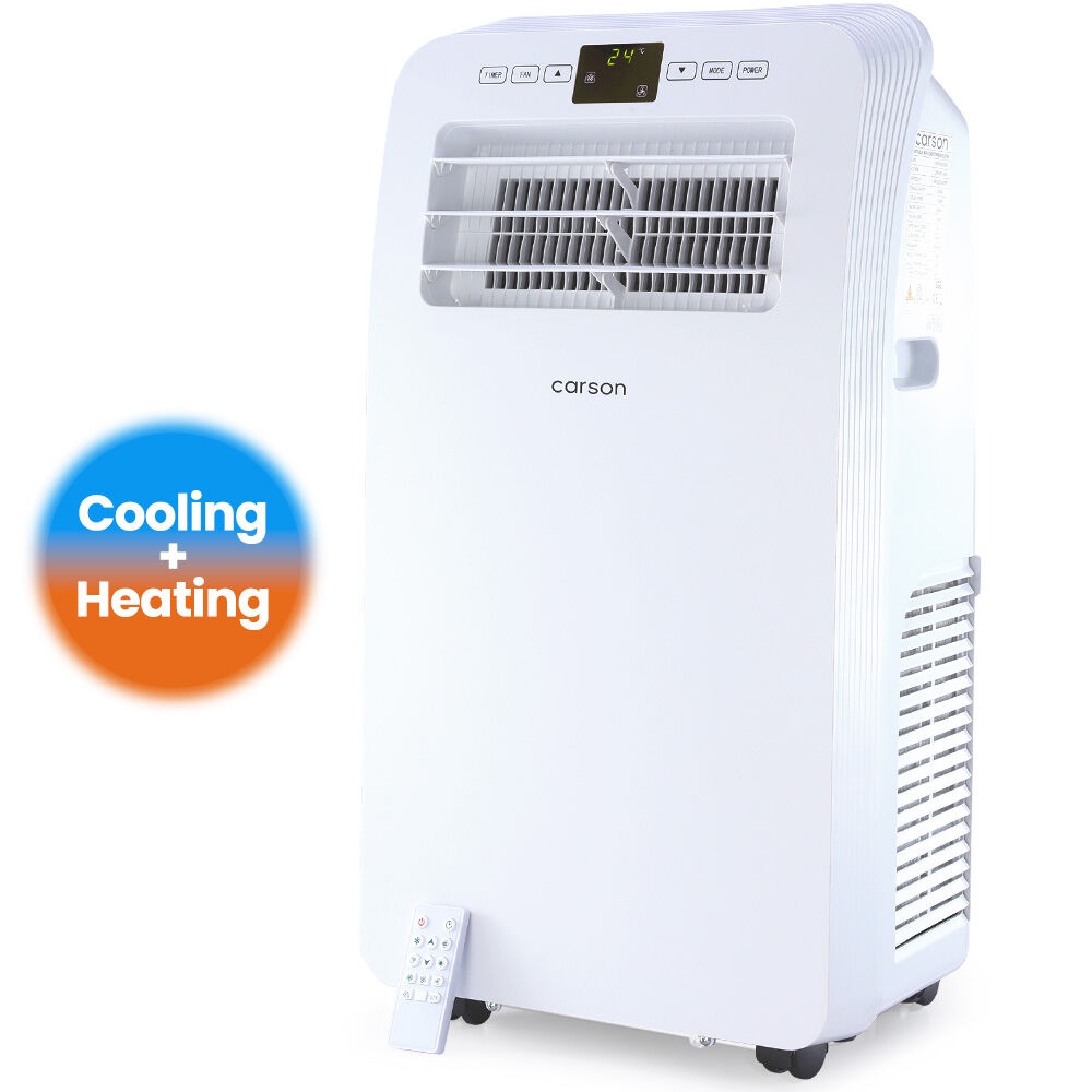 CARSON Portable Air Conditioner & Heater | 2.9kW | Reverse Cycle | Dehumidifier | Cooling & Heating