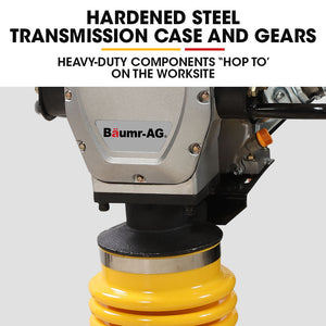 Baumr-AG 77KG Tamping Rammer | 10kN 6.5HP | Transport Wheel Kit | Compactor for Soil, Sand, Gravel & Asphalt | BRM-700
