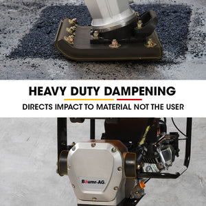 Baumr-AG 77KG Tamping Rammer | 10kN 6.5HP | Transport Wheel Kit | Compactor for Soil, Sand, Gravel & Asphalt | BRM-700