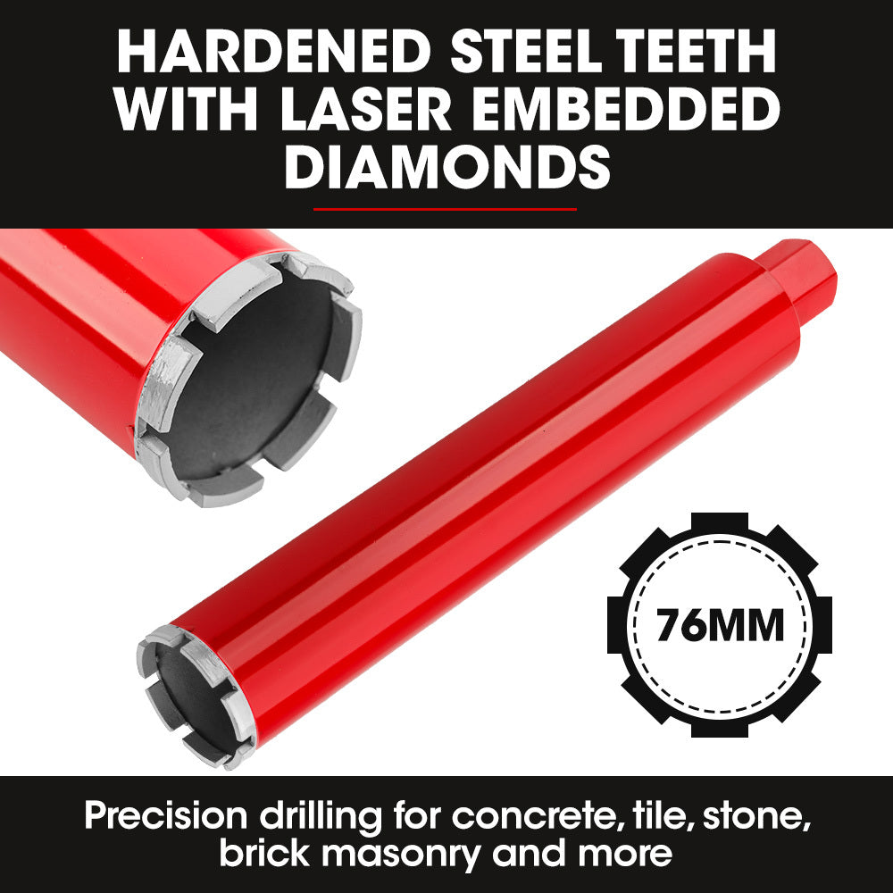 BAUMR-AG 1800W Handheld Core Drill | 120mm Coring Capacity | 76mm Diamond Drill Bit Combo