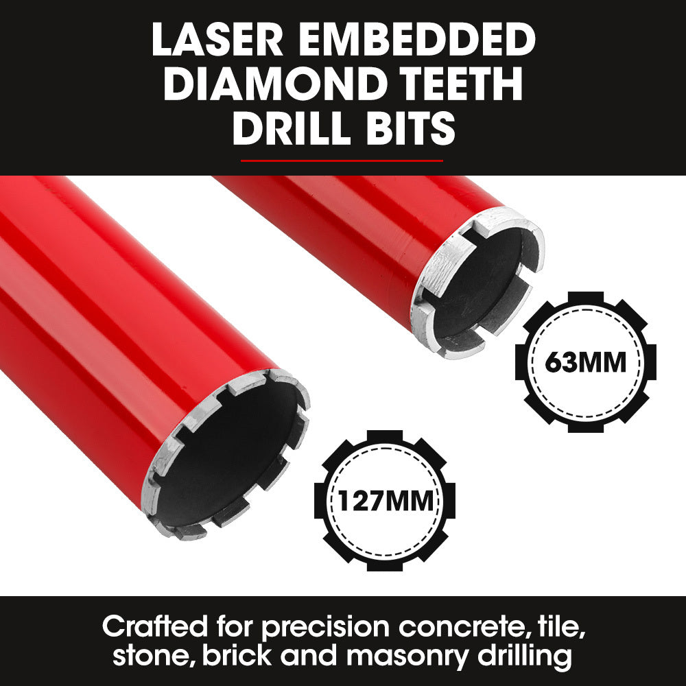 BAUMR-AG 2000W Handheld Core Drill w/ Stand | 160mm Coring Capacity | 63mm & 127mm Drill Bit Combo