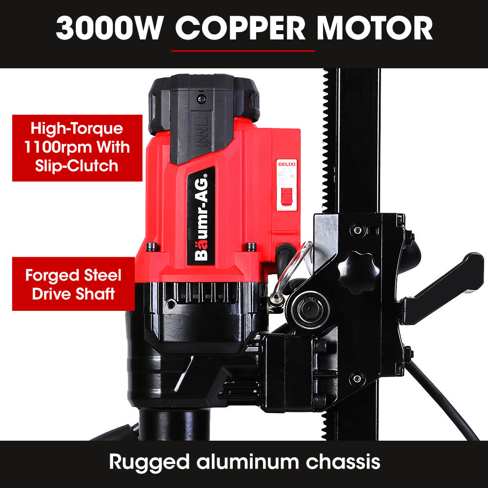 BAUMR-AG 3000W | 200mm Concrete Core Drill | Stand Rig
