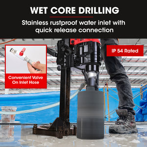 BAUMR-AG 3000W | 200mm Concrete Core Drill | Stand Rig