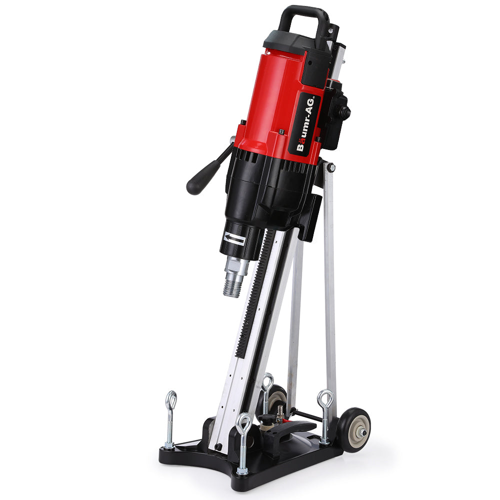 Baumr-AG | Concrete Core Drill | 3200W | 300mm Wet/Dry | Wheeled Stand Combo | Hole Drilling