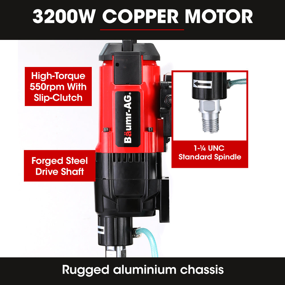BAUMR-AG 3200W Wet/Dry Core Drill | 300mm | for Concrete Hole Drilling