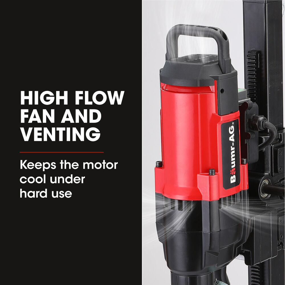 BAUMR-AG Core Drill Kit | 3200W | 280mm | Wet/Dry | With Wheeled Stand & 127mm Bit | Concrete Coring