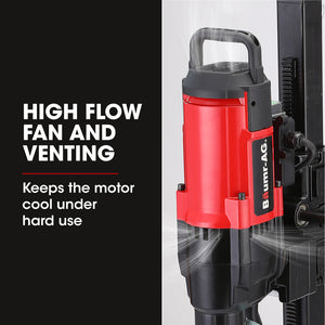 BAUMR-AG Core Drill Kit | 3200W | 280mm | Wet/Dry | With Wheeled Stand & 127mm Bit | Concrete Coring