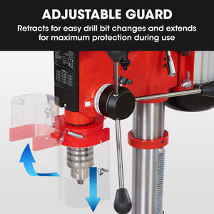 Baumr-AG Bench Drill Press | 600W Pedestal | 12 Speeds | 12" | 16mm Chuck | Model DP17