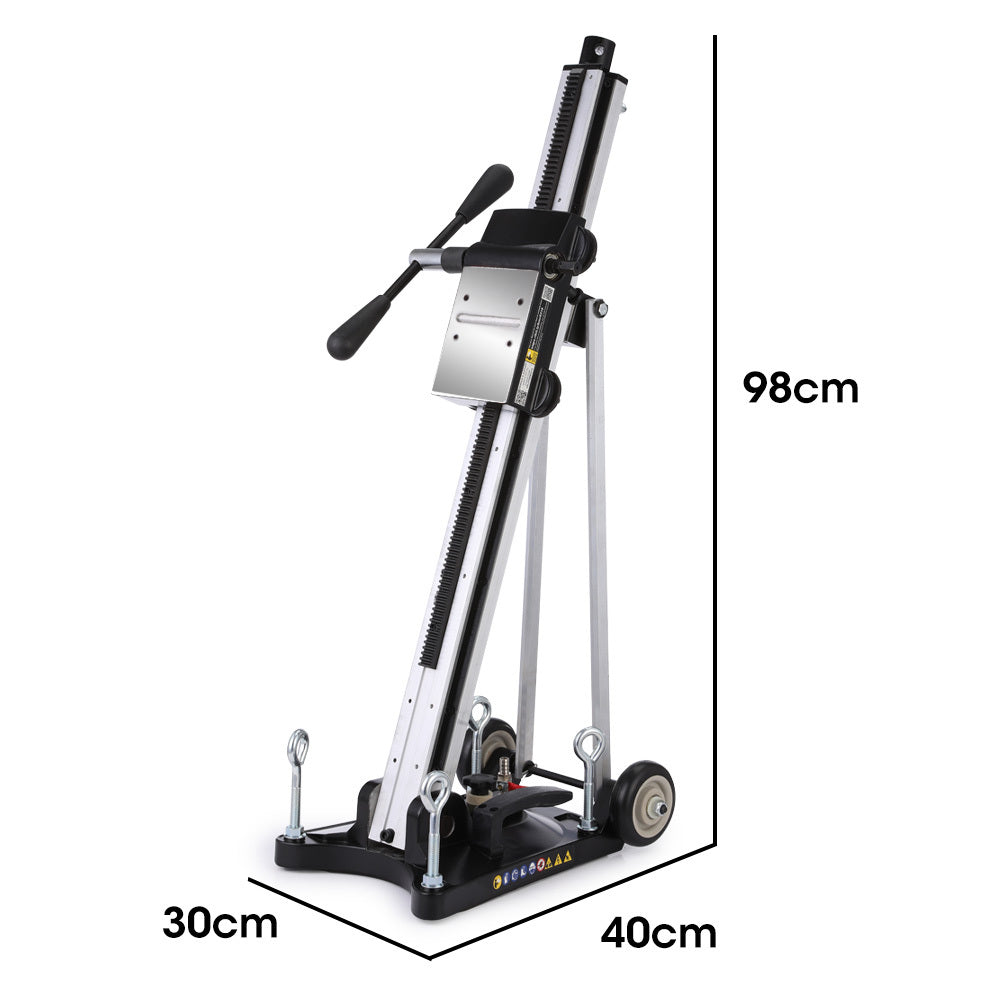 BAUMR-AG Adjustable Core Drill Stand | Wheeled Rig Base for Stability