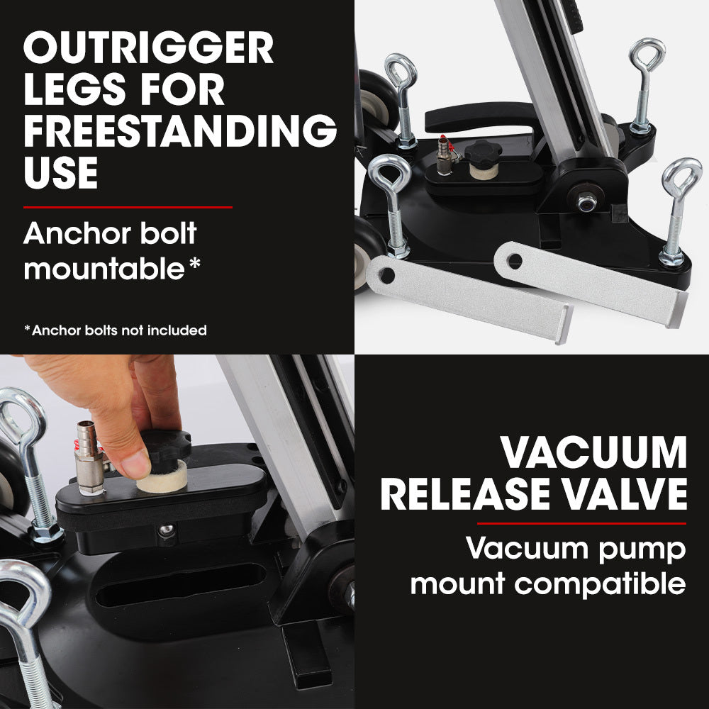 BAUMR-AG Adjustable Core Drill Stand | Wheeled Rig Base for Stability