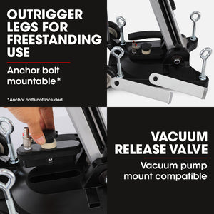 BAUMR-AG Adjustable Core Drill Stand | Wheeled Rig Base for Stability