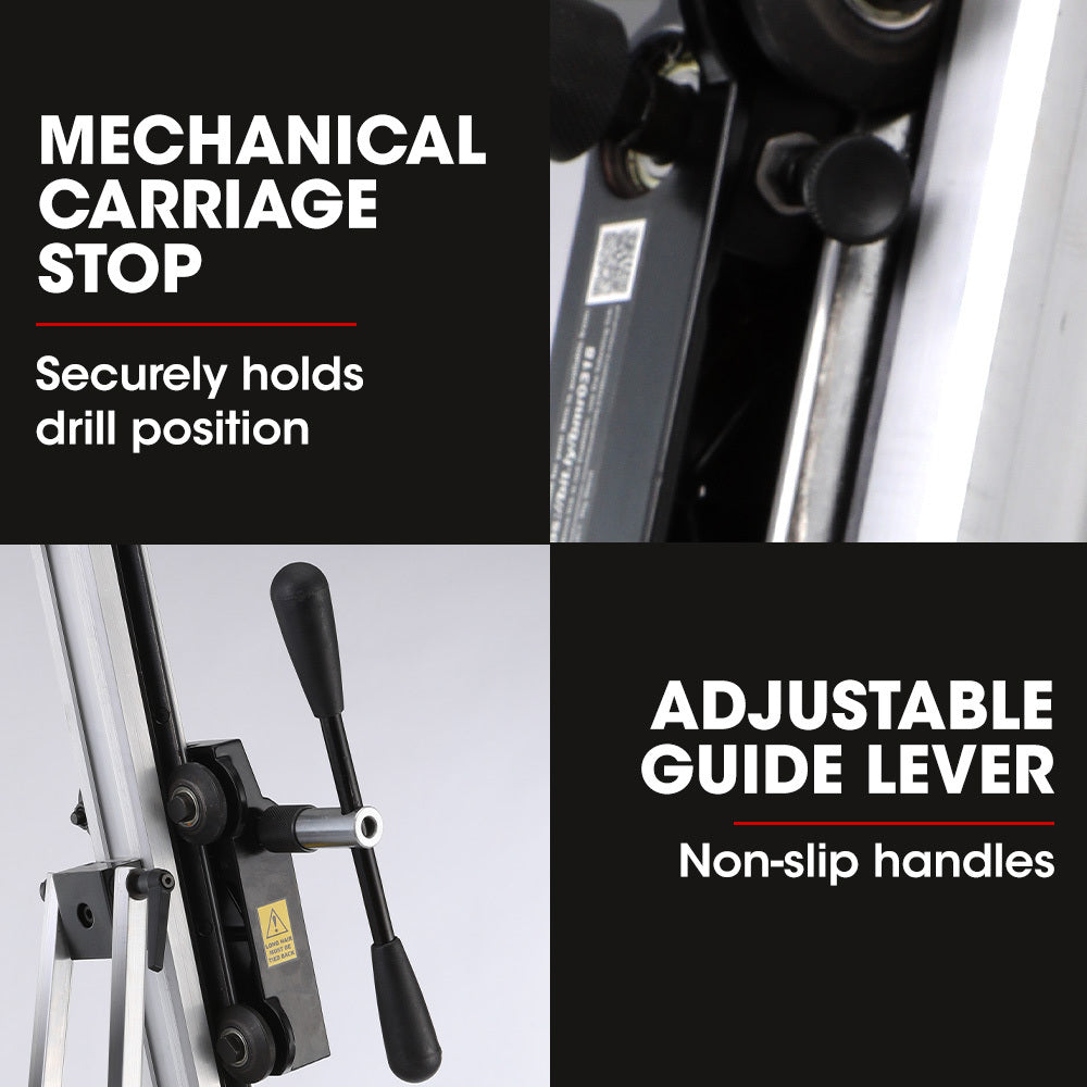 BAUMR-AG Adjustable Core Drill Stand | Wheeled Rig Base for Stability