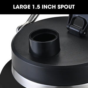 BAUMR-AG 3.8L Double Wall Insulated Stainless Steel Water Bottle | Drink Jug with Handle, Black