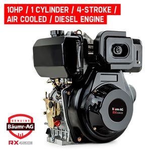 Baumr-AG Diesel Stationary Engine | 10HP | Electric Start OHV Replacement Motor
