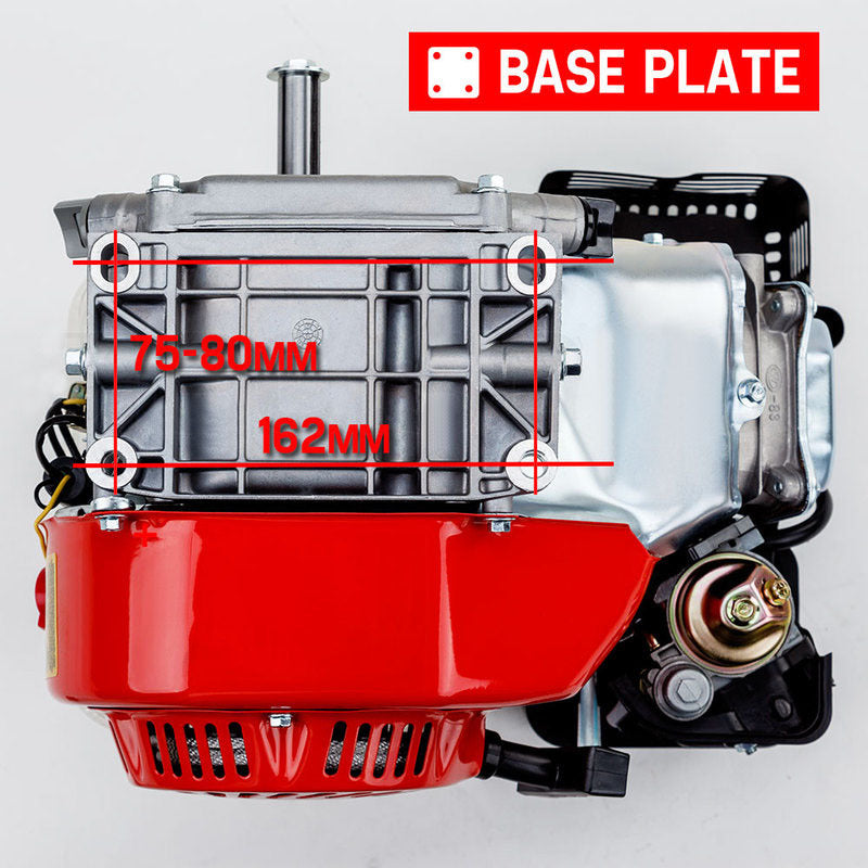 Baumr-AG Petrol Stationary Engine | 6.5HP 4-Stroke OHV | Horizontal Shaft Recoil Start