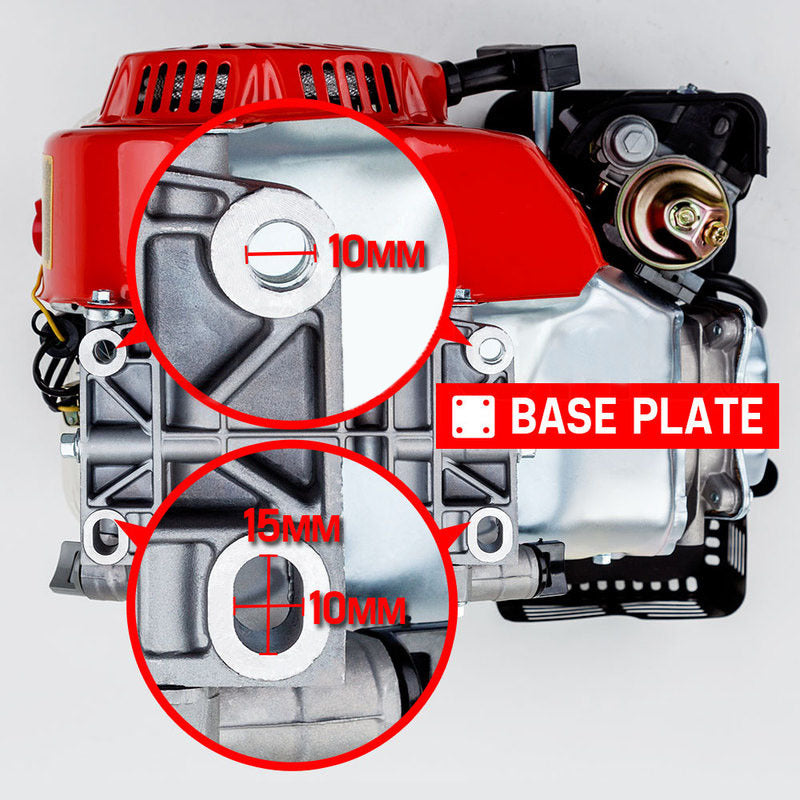 Baumr-AG Petrol Stationary Engine | 6.5HP 4-Stroke OHV | Horizontal Shaft Recoil Start