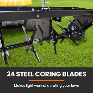 PlantCraft Plug Lawn Aerator | Tow Behind | 1m (40") Wide | For Ride-On Mower & Tractor