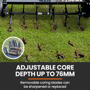 PlantCraft Plug Lawn Aerator | Tow Behind | 1m (40") Wide | For Ride-On Mower & Tractor