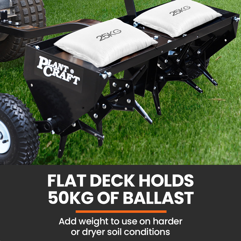 PlantCraft Plug Lawn Aerator | Tow Behind | 1m (40") Wide | For Ride-On Mower & Tractor
