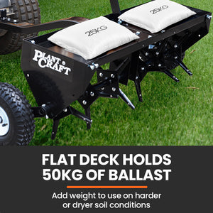 PlantCraft Plug Lawn Aerator | Tow Behind | 1m (40") Wide | For Ride-On Mower & Tractor