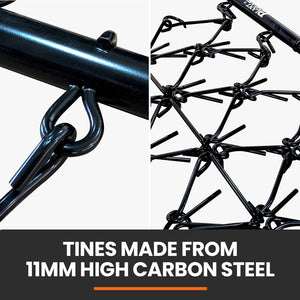 PlantCraft Tow-Behind Drag Harrow Rake | 1.4m Wide | for Lawn, Pasture & Paddock Maintenance