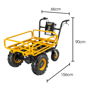 Baumr-AG | 40V Battery Powered Motorised Dumper Wheelbarrow | Electric | 300kg Capacity