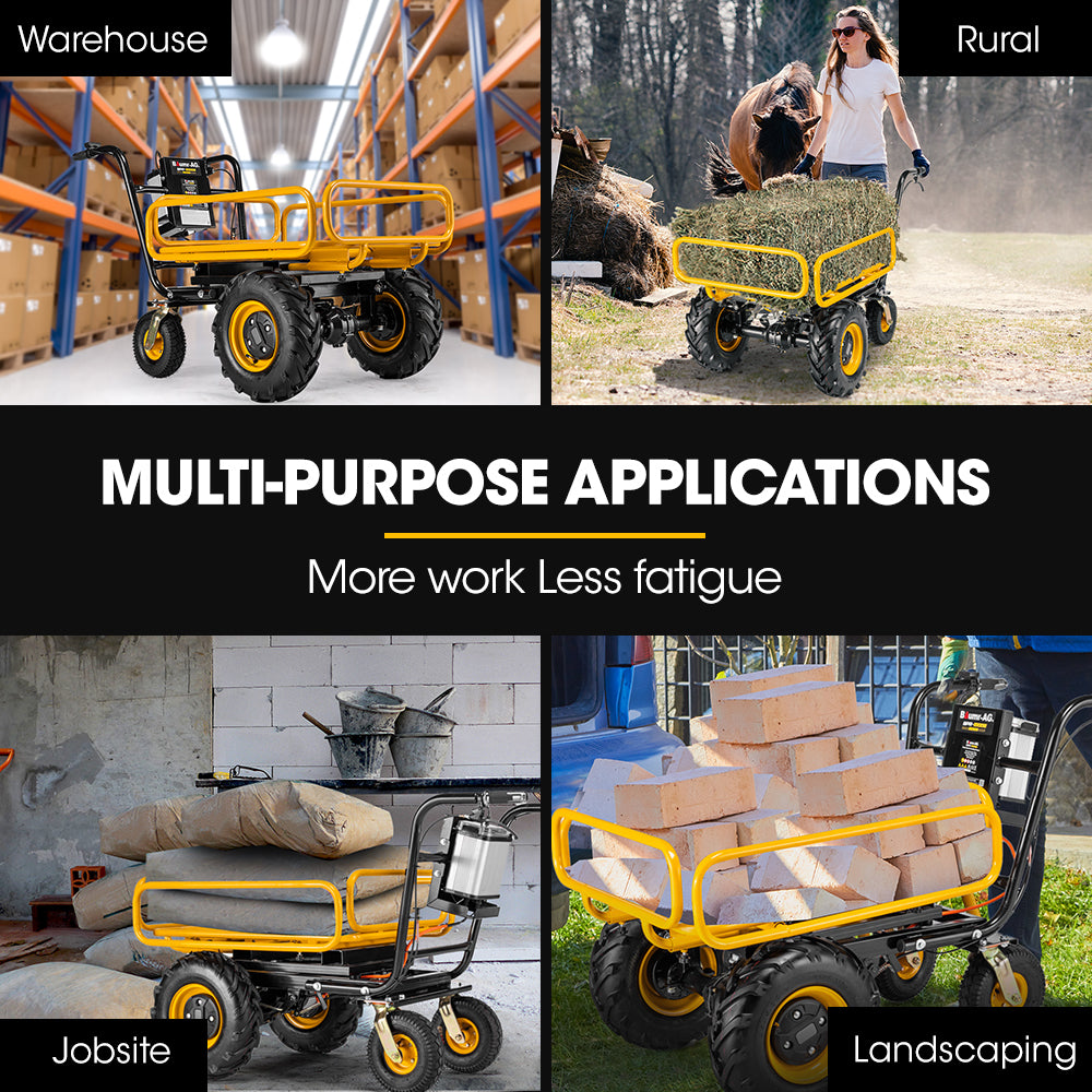 Baumr-AG | 40V Battery Powered Motorised Dumper Wheelbarrow | Electric | 300kg Capacity