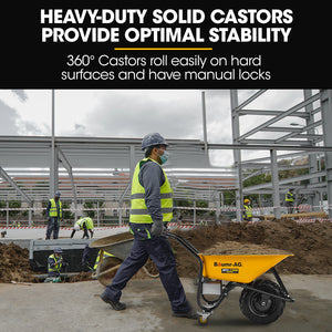 Baumr-AG 40V Battery-Powered Wheelbarrow | Motorised Electric | 80L Bucket | 260kg Capacity