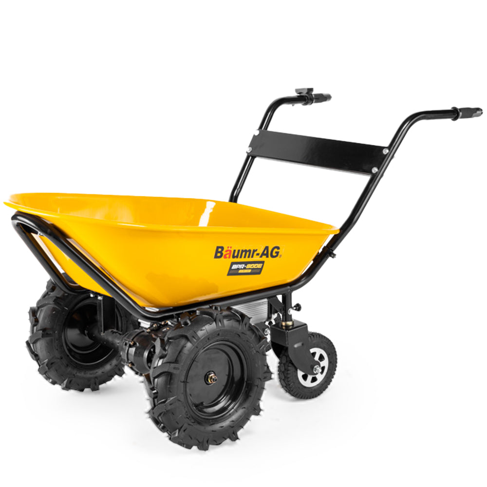 Baumr-AG | 40V Battery Powered Motorised Wheelbarrow | 100L Bucket Volume | 4-Wheel | 260KG Capacity