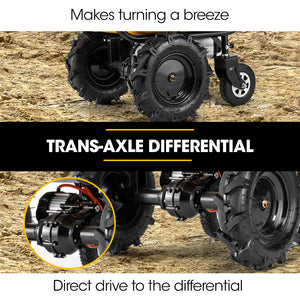 Baumr-AG | 40V Battery Powered Motorised Wheelbarrow | 100L Bucket Volume | 4-Wheel | 260KG Capacity