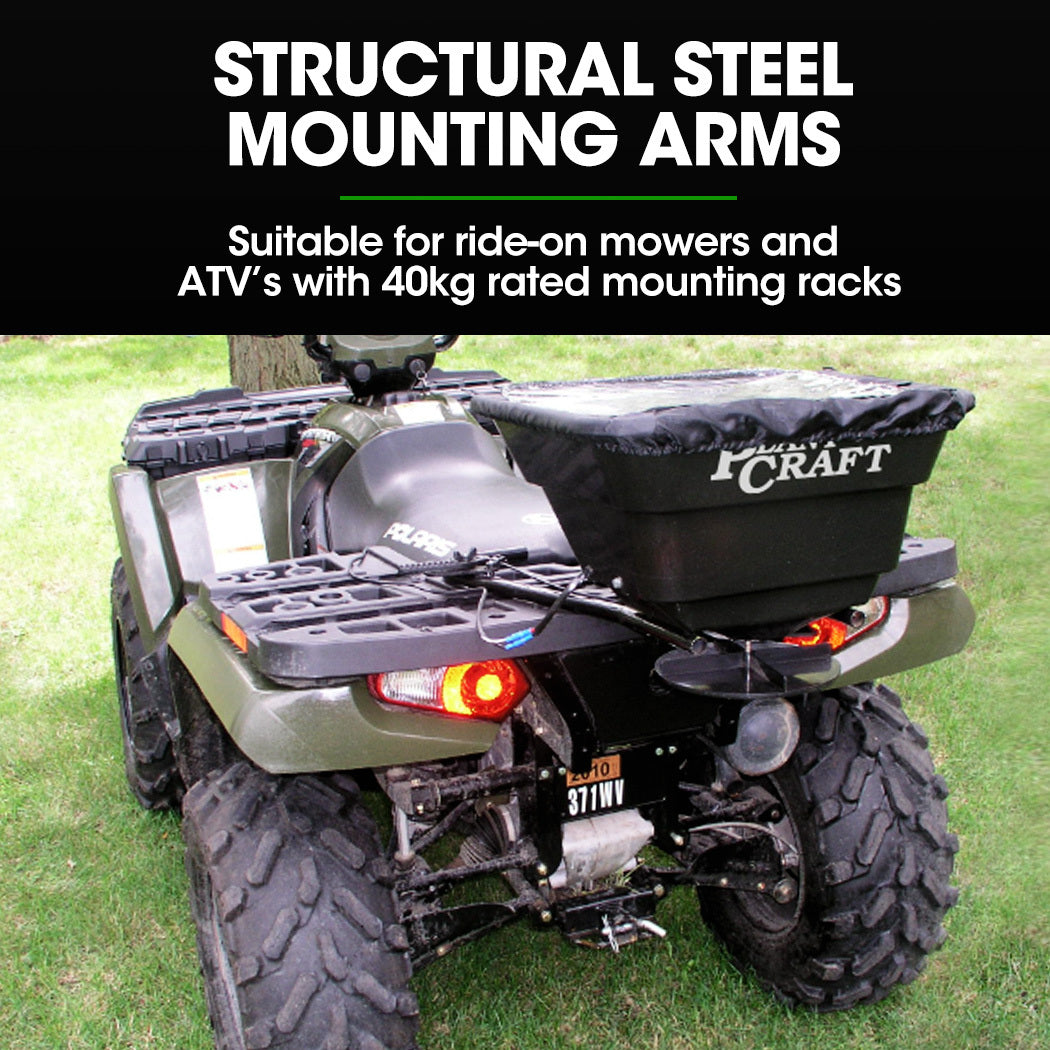 PLANTCRAFT Spreader | 12V | 36kg 30L | For ATV & Ride-On Mower | With Rain Cover