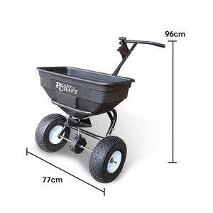 PLANTCRAFT Walk-Behind Broadcast Spreader | 56kg | 60L | Lawn Seed & Fertiliser Spreader