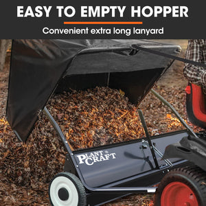 PlantCraft Lawn Sweeper | 48" Wide | Tow Behind | Universal Hitch | Grass & Leaf Collector