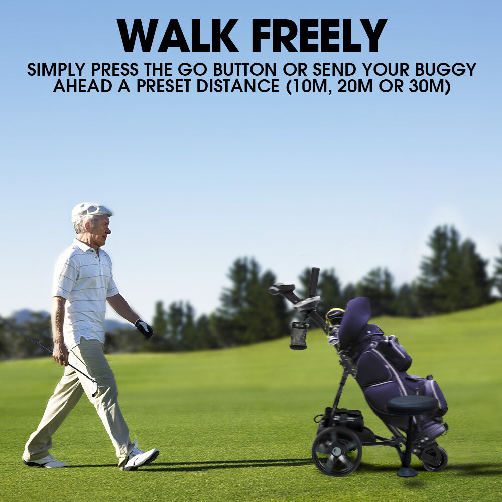 THOMSON E5000 Pro Lithium Golf Buggy | 36 Hole | 12kg | Easy Fold | Electric Motorised Buggy Trolley Cart | Black