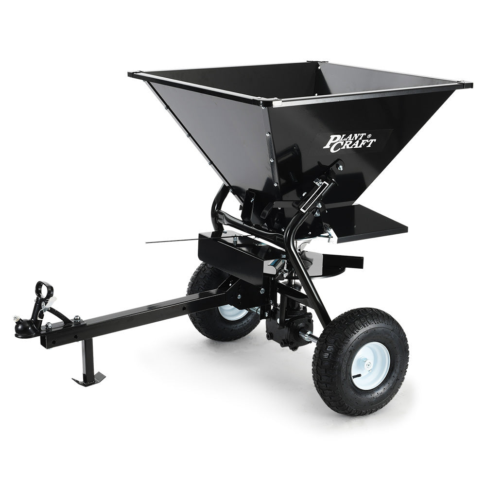PlantCraft 160L Tow-Behind Broadcast Spreader | 158kg Load | Heavy-Duty Fertiliser & Seed Spreader