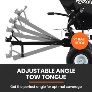 PlantCraft 160L Tow-Behind Broadcast Spreader | 158kg Load | Heavy-Duty Fertiliser & Seed Spreader