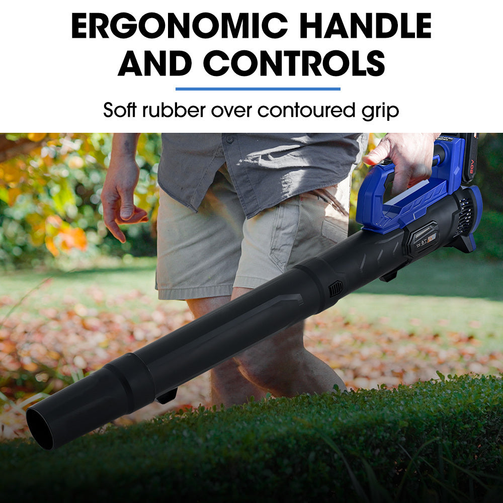 POWERBLADE 20V Leaf Blower & Line Trimmer Edger Combo | 4.0Ah Battery & Fast Charger