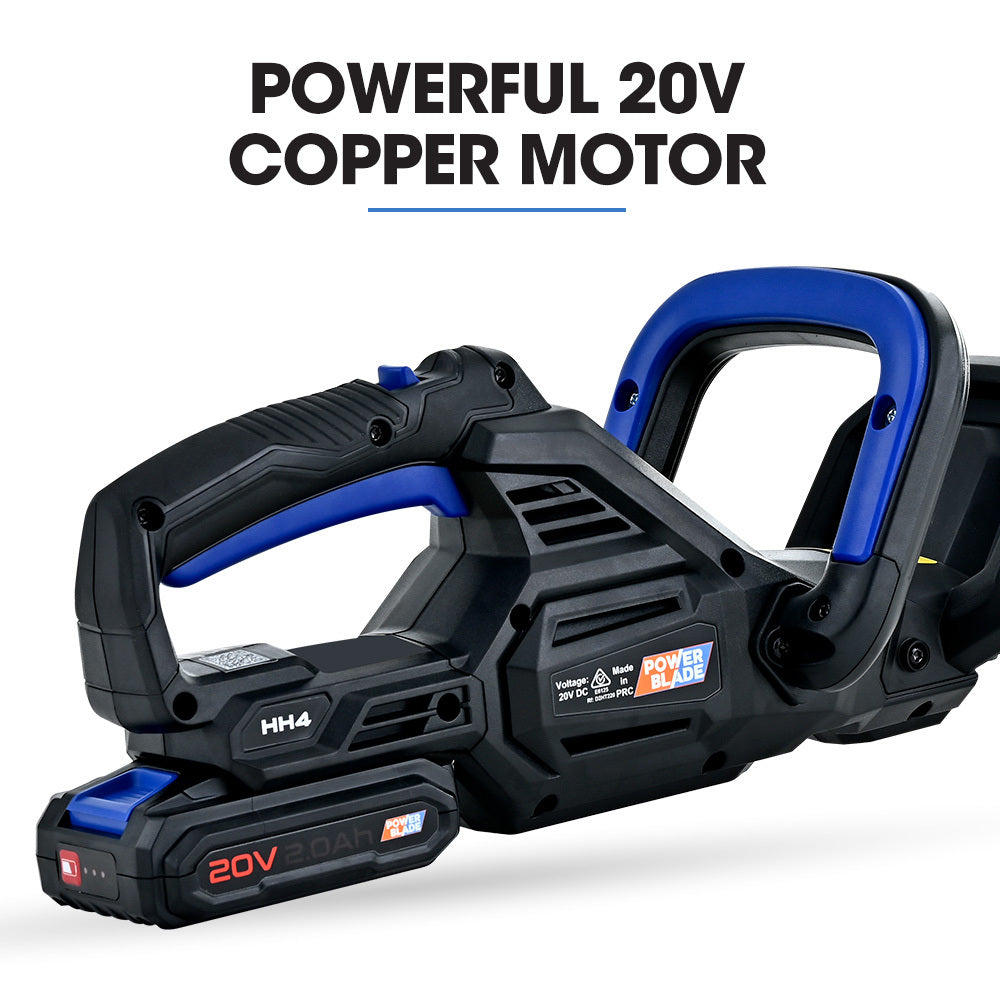 POWERBLADE HH4 20V Cordless Electric Hedge Trimmer Kit | Includes Battery & Fast Charger